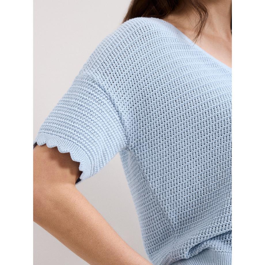 Phase Eight Amira Top Scollo a V Maniche Corte  