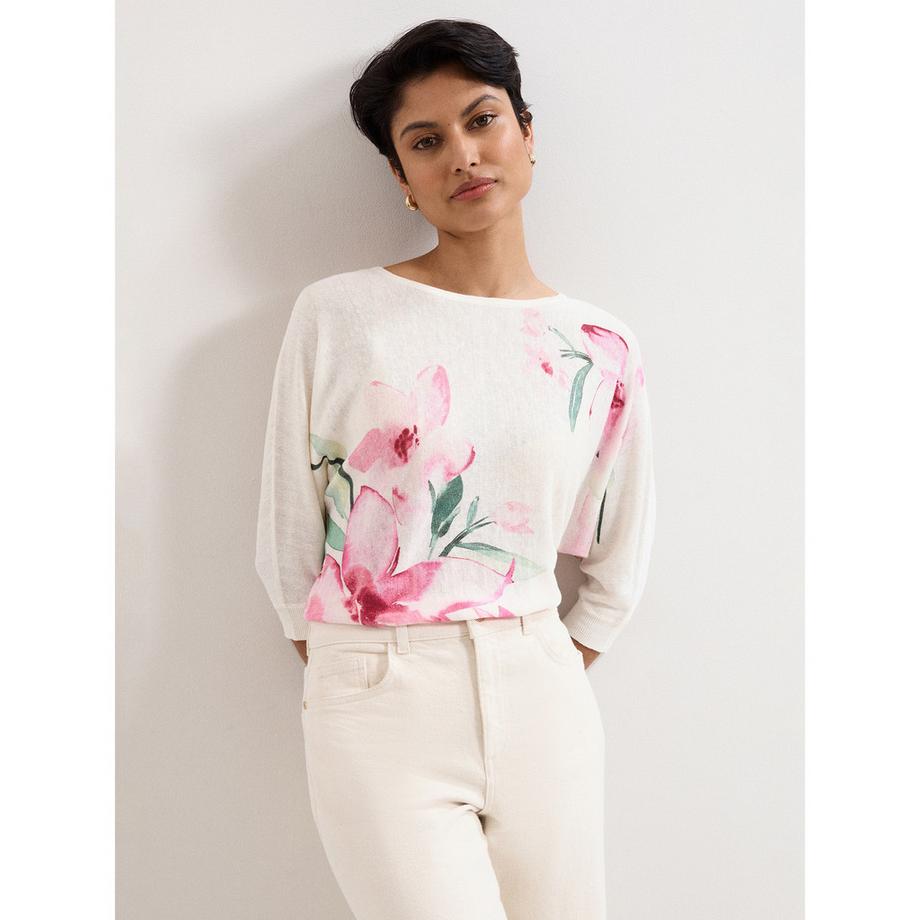 Top girocollo, maniche 3/4