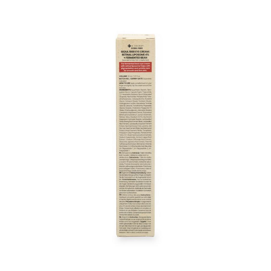 Ksecret  Seoul 1988 Eye Cream: Retinal Liposome 4% + Fermented Bean 