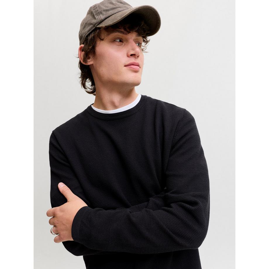 JACK & JONES Pull à maille waffle  