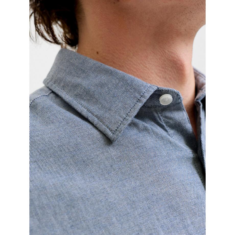 JACK & JONES Langarm Hemd mit Knopfleiste  