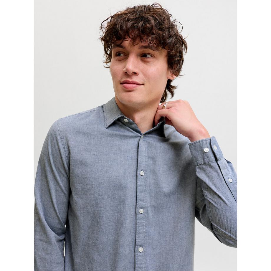 JACK & JONES Langarm Hemd mit Knopfleiste  