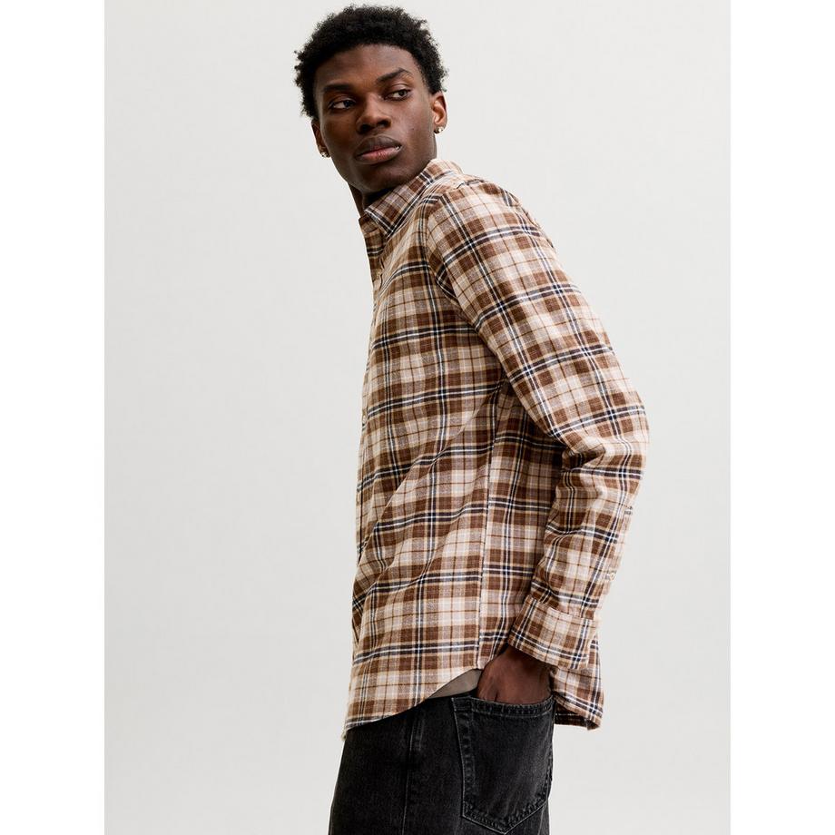 JACK & JONES Kariertes Hemd mit Knopfleiste  