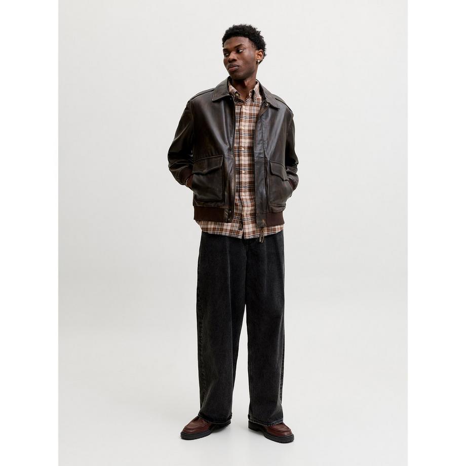 JACK & JONES Kariertes Hemd mit Knopfleiste  