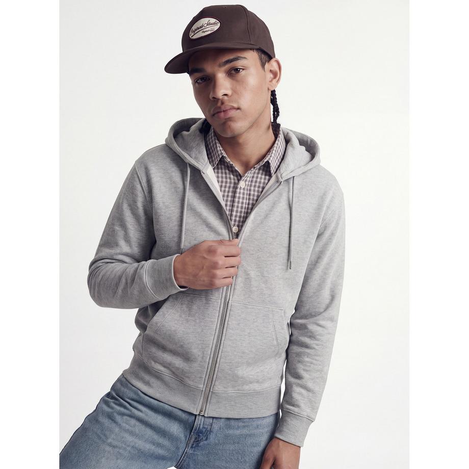 JACK & JONES Felpa con cappuccio chiusura lampo  