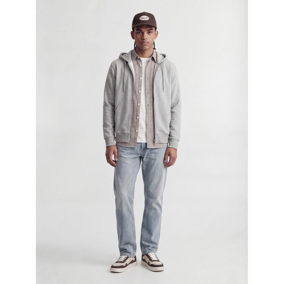 JACK & JONES Felpa con cappuccio chiusura lampo  