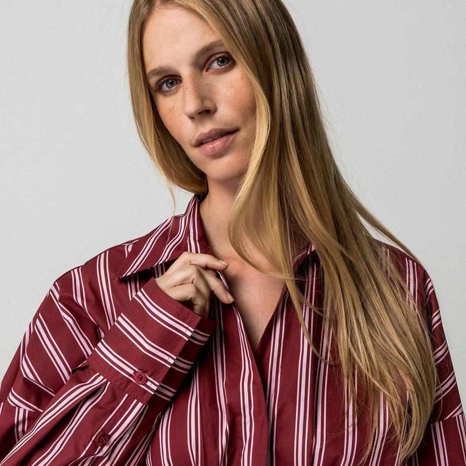 Manor Woman Robe chemise rayée  