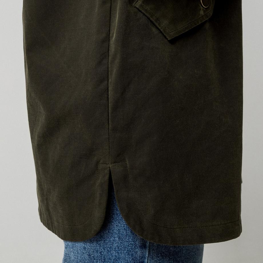 Manor Woman Olivgrüne Jacke mit Cordkragen und -ärmeln  