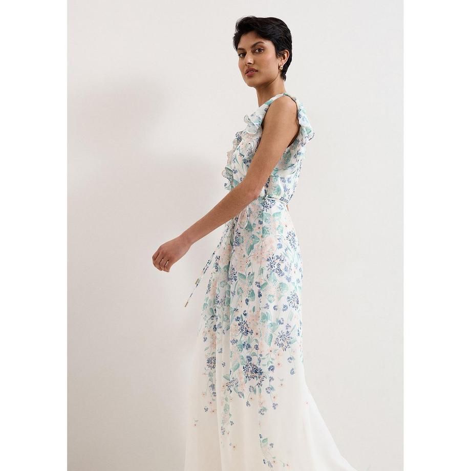 Phase Eight Rachel Robe Maxi à Imprimé Floral et Volants  