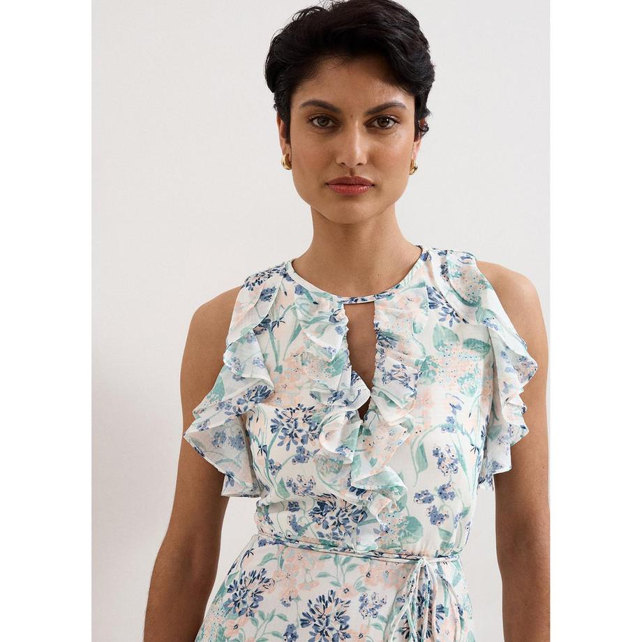 Phase Eight Rachel Robe Maxi à Imprimé Floral et Volants  