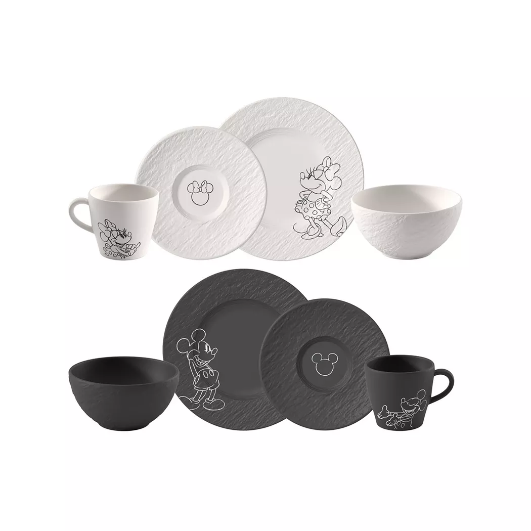 Villeroy & Boch Manufacture Rock Mickey Mouse 8 Piece Breakfast Set