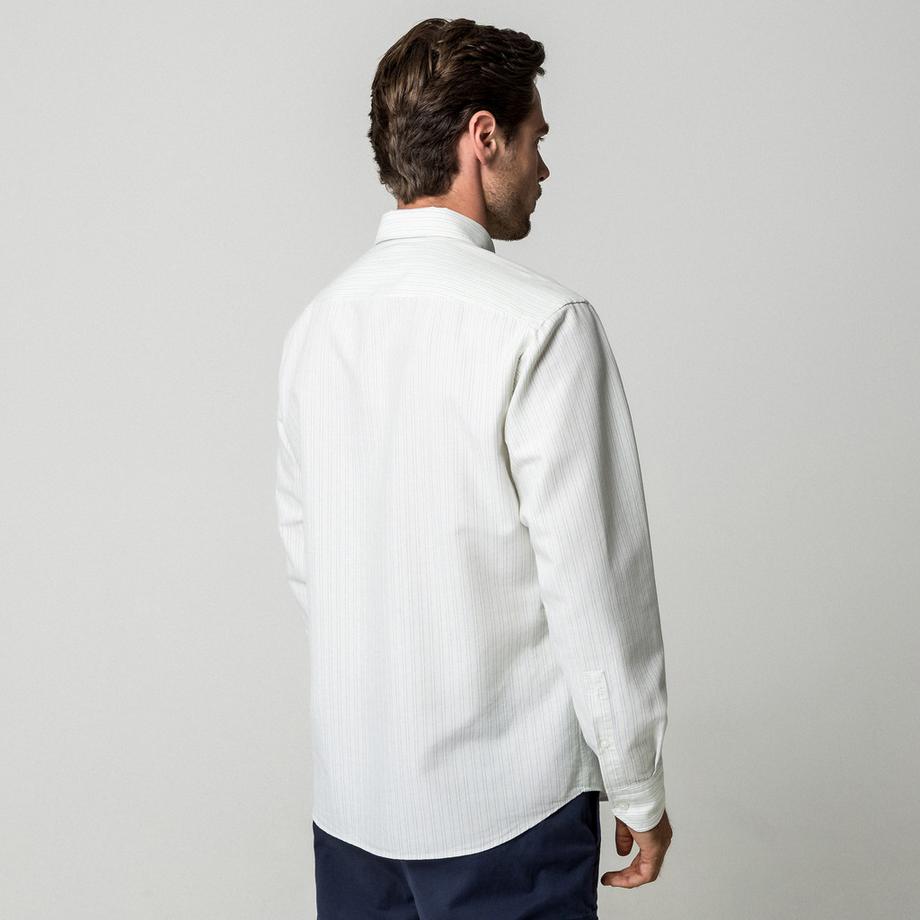 BOSS ORANGE Camicia a maniche lunghe per uomo con motivo a righe e bottoni  