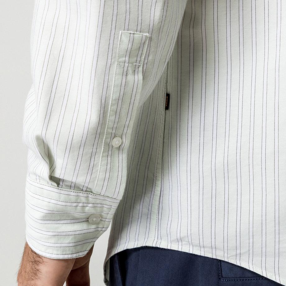 BOSS ORANGE Camicia a maniche lunghe per uomo con motivo a righe e bottoni  