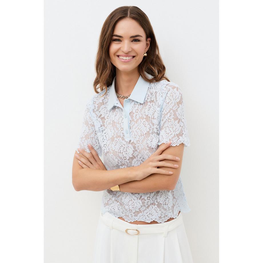 Caroll T-shirt Polo in Pizzo  