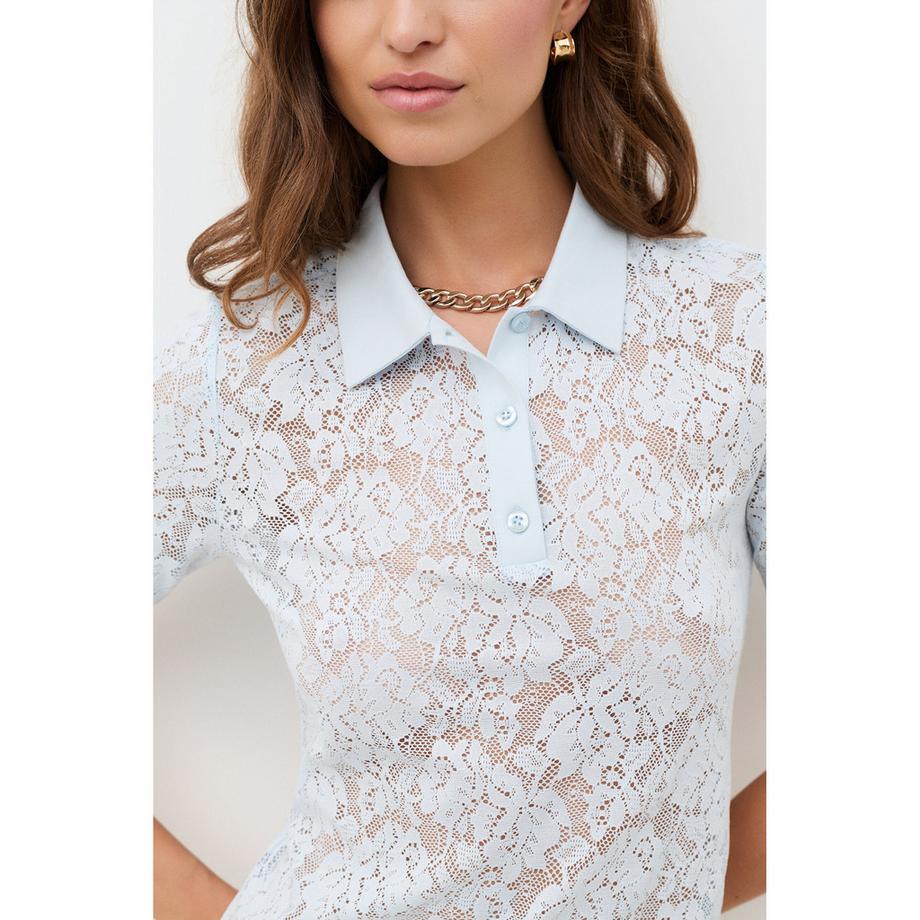 Caroll T-shirt Polo in Pizzo  