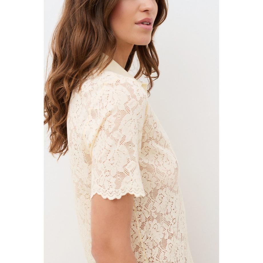 Caroll Spitzen Polo T-Shirt  
