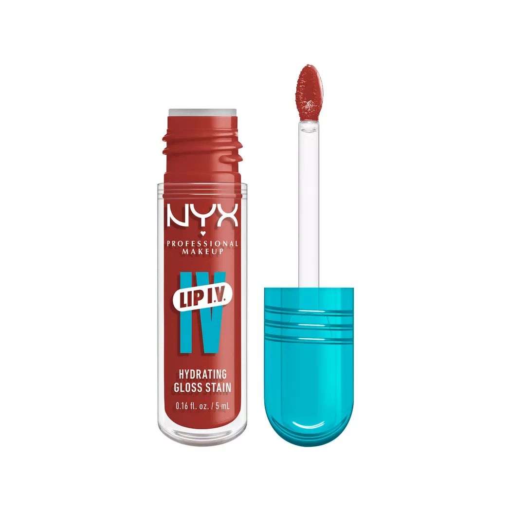 NYX-PROFESSIONAL-MAKEUP - Lip IV Hydrating Lip Gloss Stain, 5 g,  Drippin' Nude