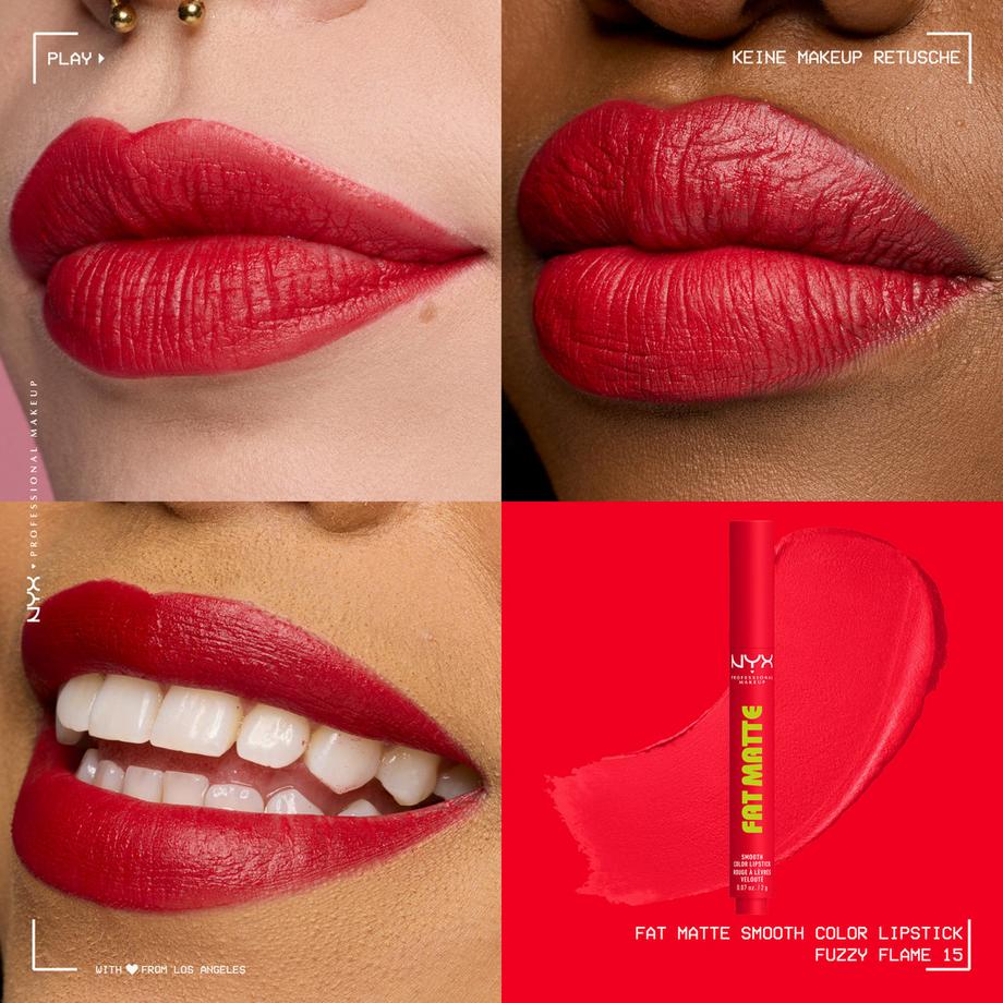 NYX-PROFESSIONAL-MAKEUP  Rossetto Fat Matte Smooth 