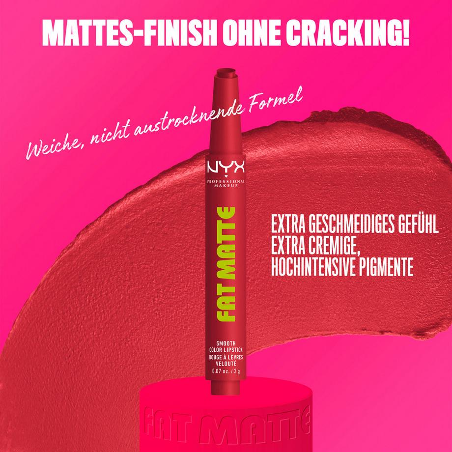 NYX-PROFESSIONAL-MAKEUP  Rossetto Fat Matte Smooth 