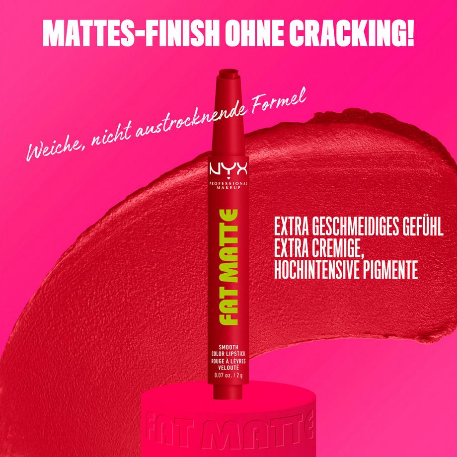 NYX-PROFESSIONAL-MAKEUP  Rossetto Fat Matte Smooth 