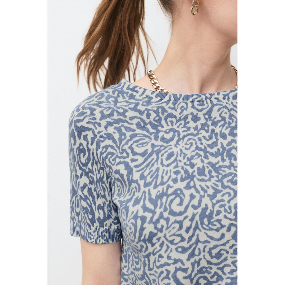 Caroll Gemusterter Kurzarm Pullover  