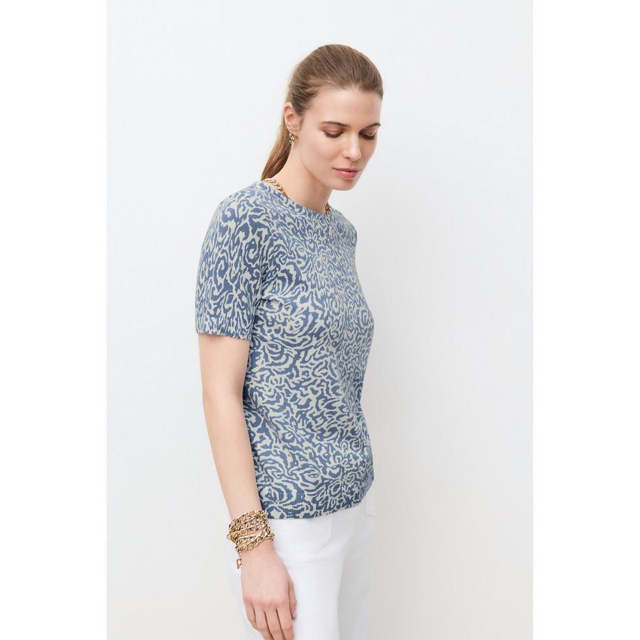 Caroll Gemusterter Kurzarm Pullover  