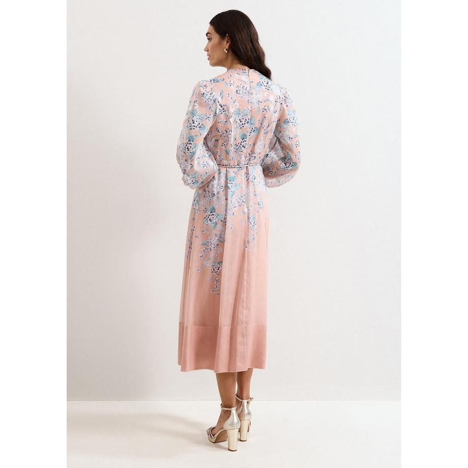 Phase Eight Geblümtes Midi-Kleid  