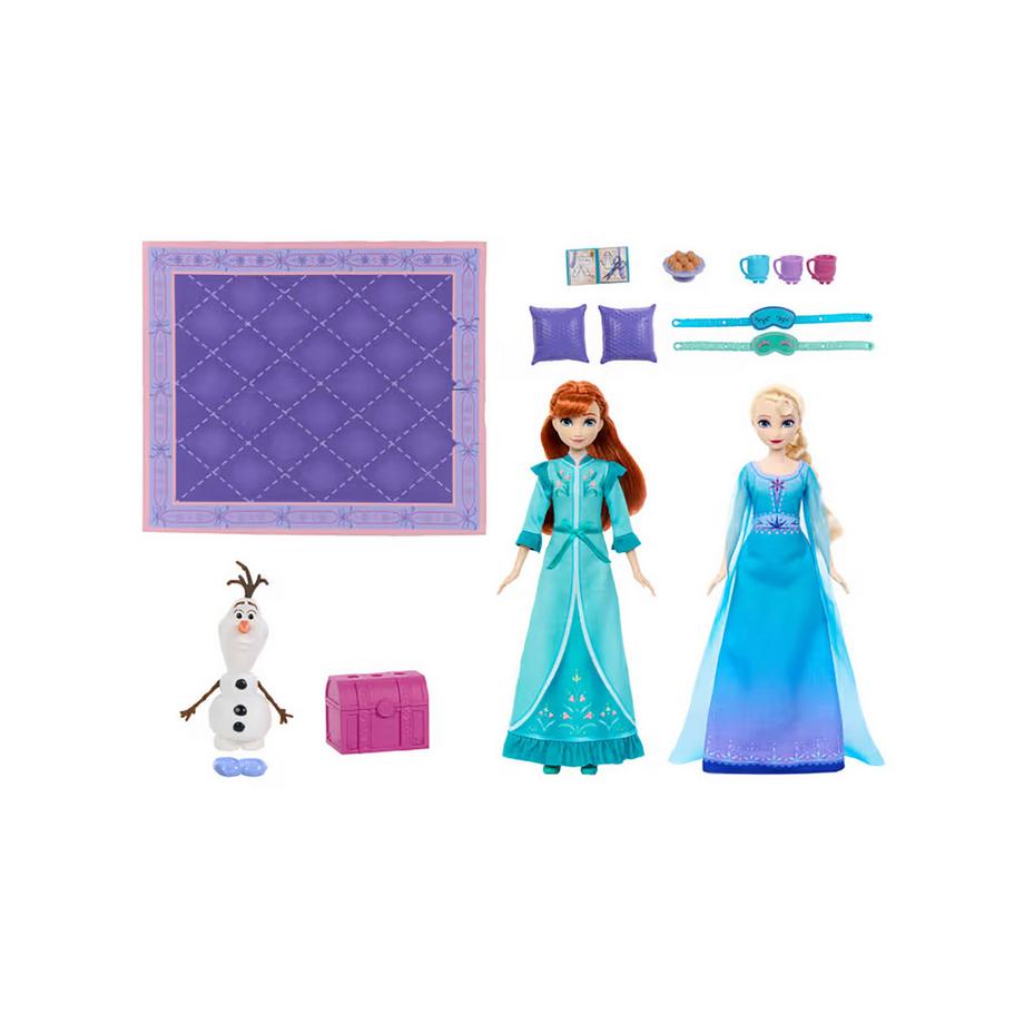 Mattel  Frozen Coffret nuit avec Anna et Elsa 
