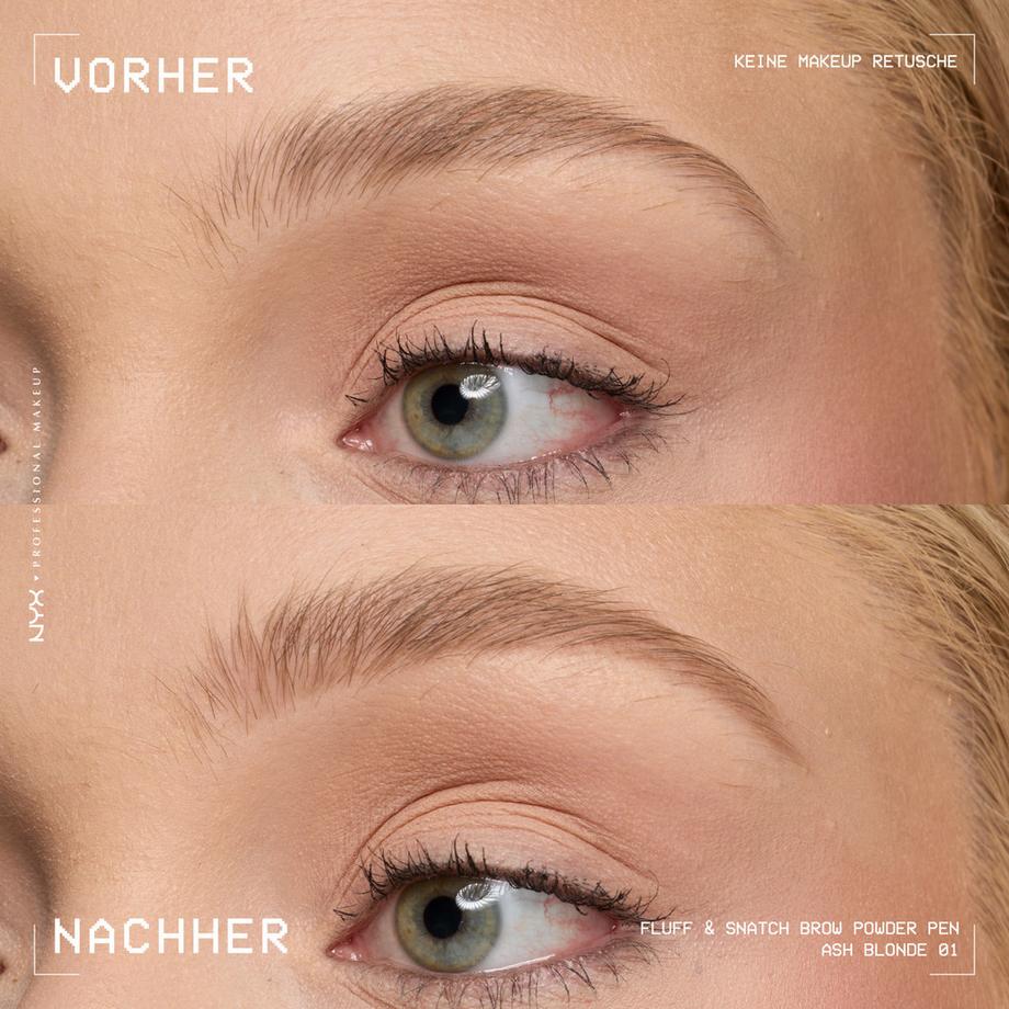 NYX-PROFESSIONAL-MAKEUP  Fluff & Snatch Brow Powder Pen Creme-zu-Puder-Brauenfüller  