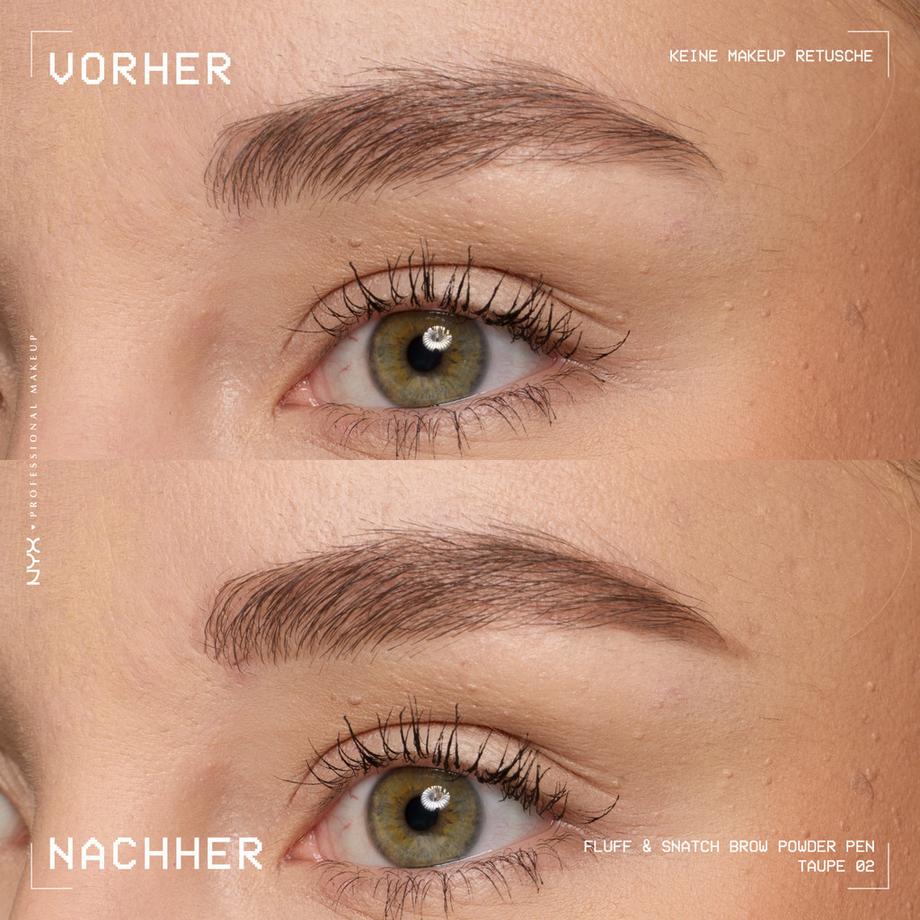 NYX-PROFESSIONAL-MAKEUP  Fluff & Snatch Brow Powder Pen Creme-zu-Puder-Brauenfüller  
