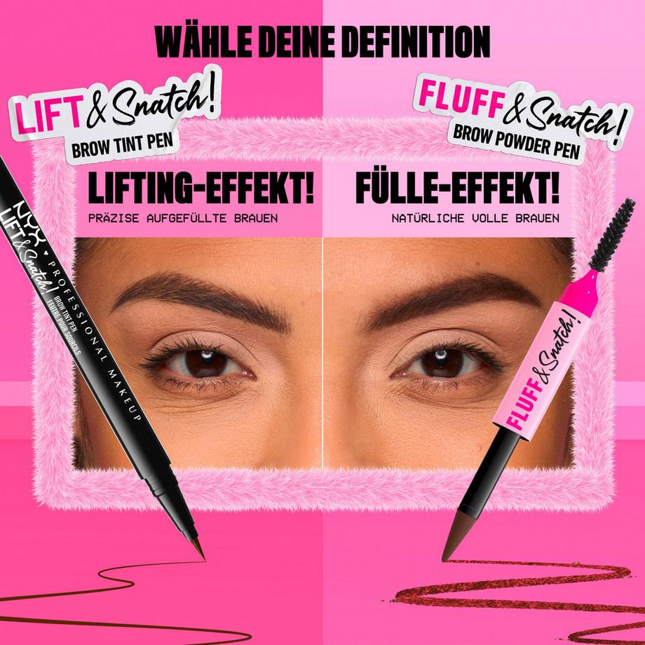 NYX-PROFESSIONAL-MAKEUP  Fluff & Snatch Brow Powder Pen Creme-zu-Puder-Brauenfüller  