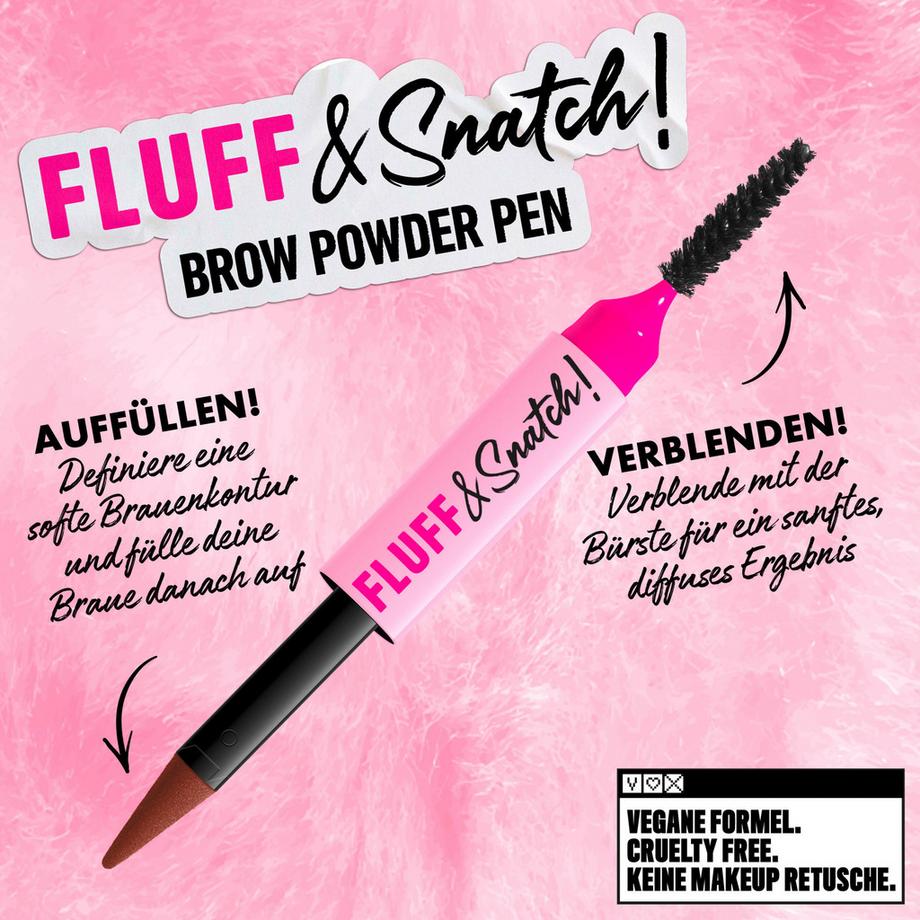 NYX-PROFESSIONAL-MAKEUP  Fluff & Snatch Brow Powder Pen: riempitivo per sopracciglia in crema-cipria  