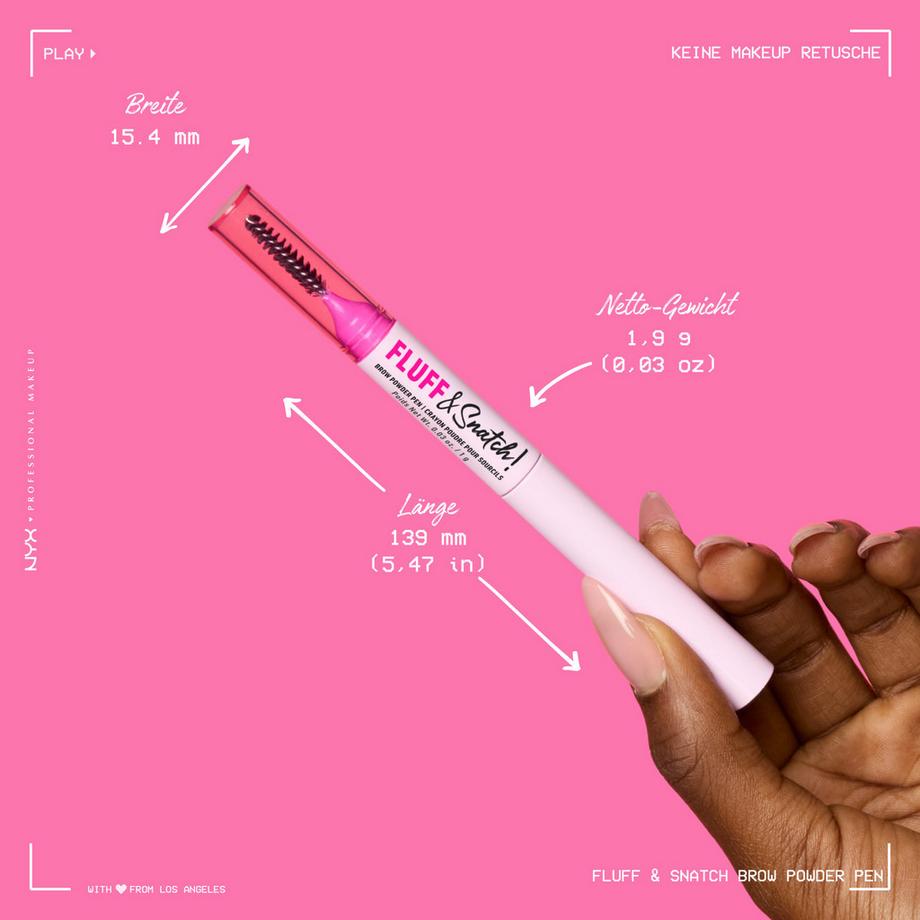 NYX-PROFESSIONAL-MAKEUP  Fluff & Snatch Brow Powder Pen: riempitivo per sopracciglia in crema-cipria  