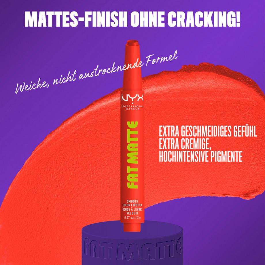 NYX-PROFESSIONAL-MAKEUP  Rossetto Fat Matte Smooth 
