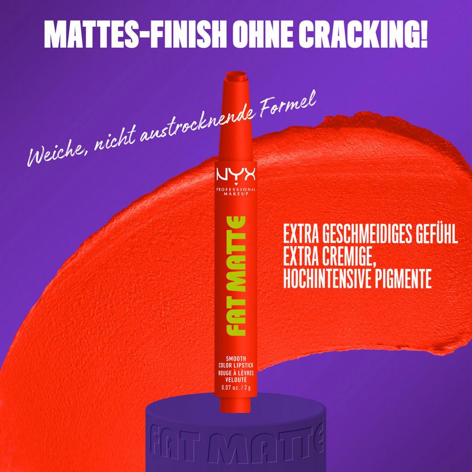 NYX-PROFESSIONAL-MAKEUP  Rossetto Fat Matte Smooth 