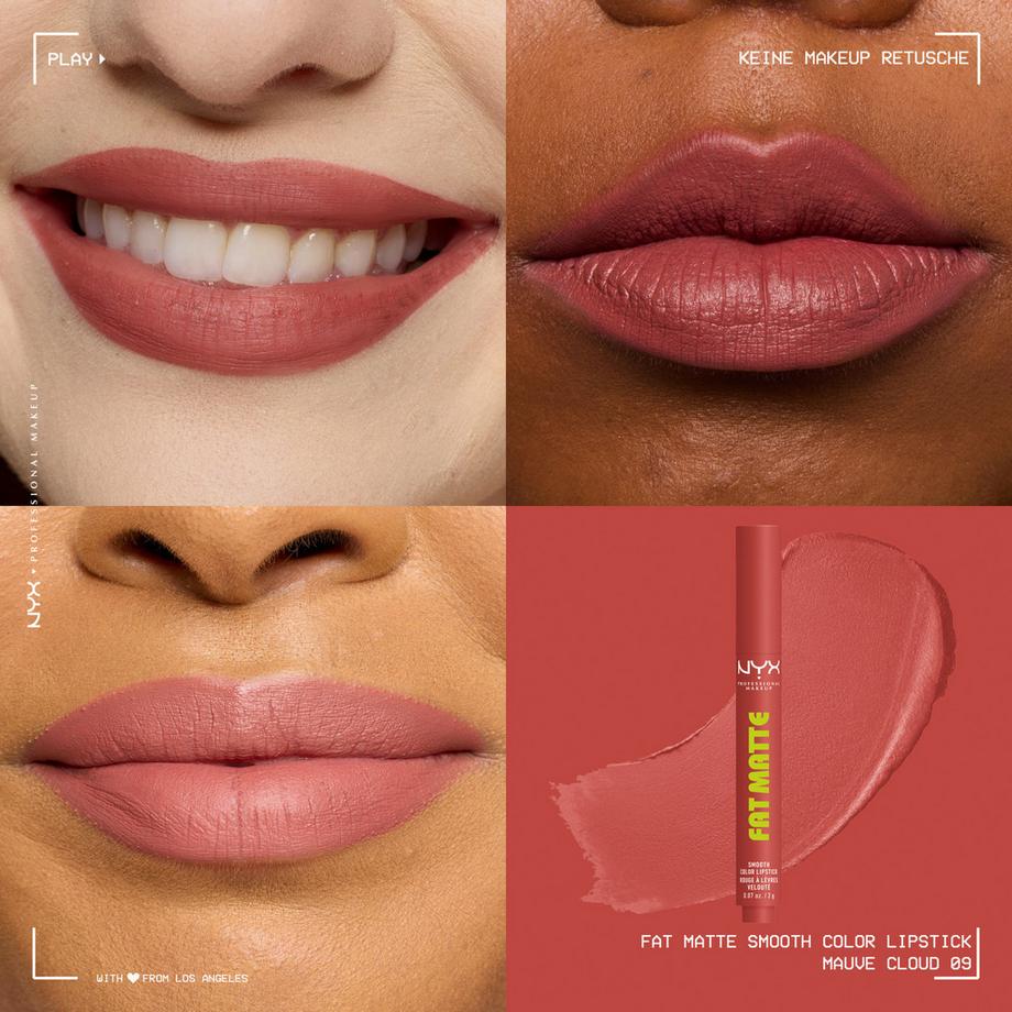 NYX-PROFESSIONAL-MAKEUP  Rossetto Fat Matte Smooth 