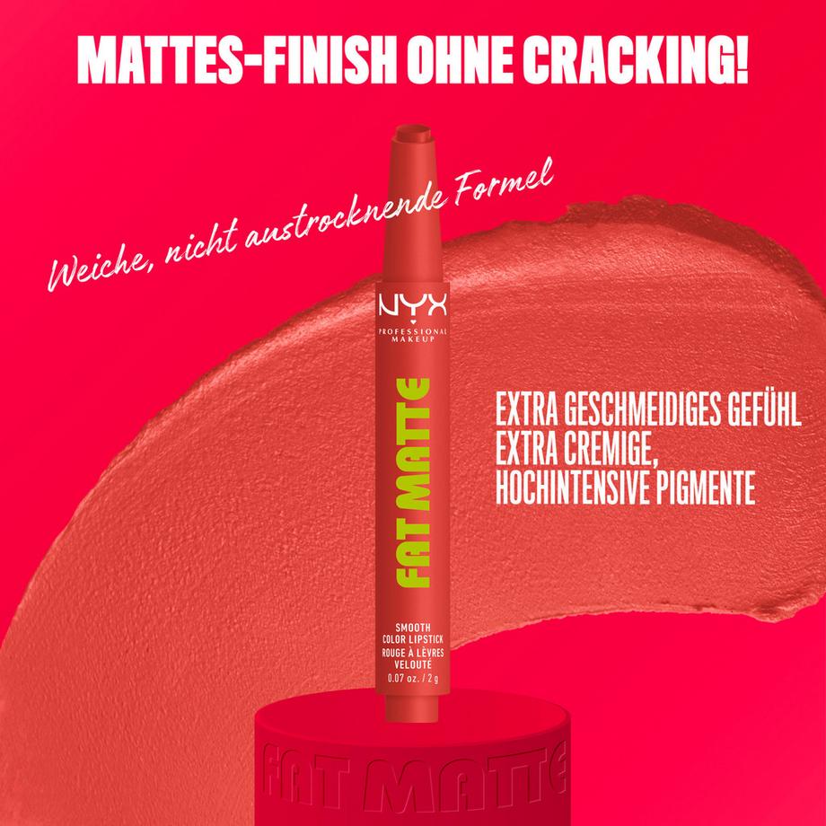 NYX-PROFESSIONAL-MAKEUP  Rossetto Fat Matte Smooth 