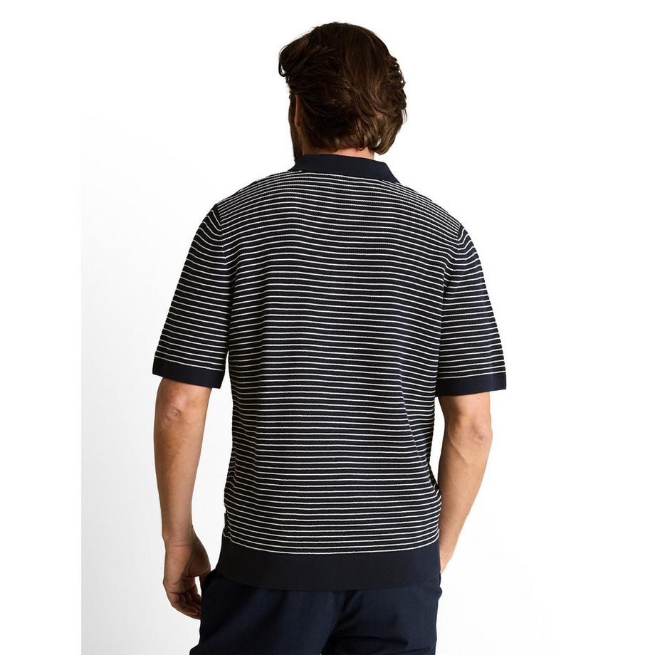 TOM TAILOR Polo Rayé Slim Fit Manches Courtes  