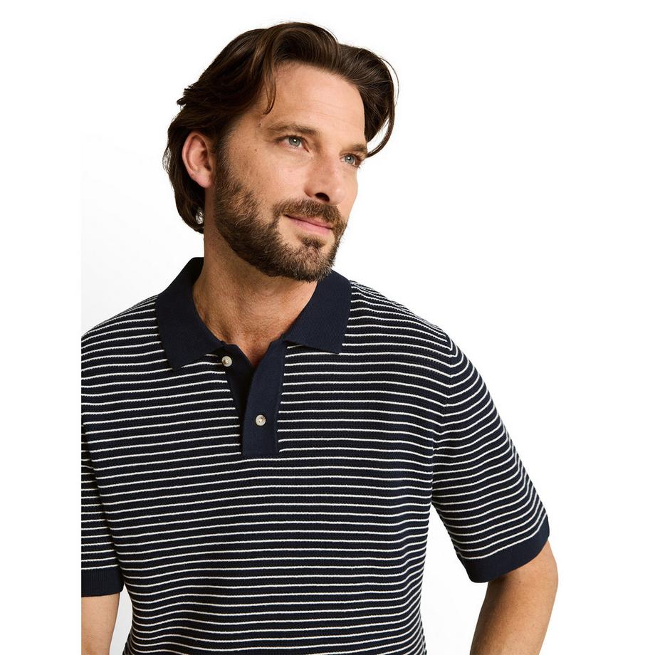 TOM TAILOR Polo Rayé Slim Fit Manches Courtes  