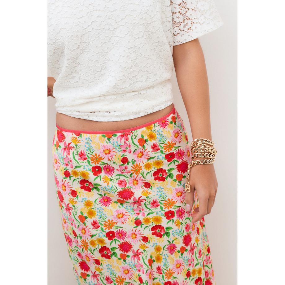 Caroll Gonna Midi con Fantasia Floreale  