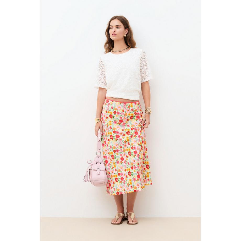 Caroll Gonna Midi con Fantasia Floreale  