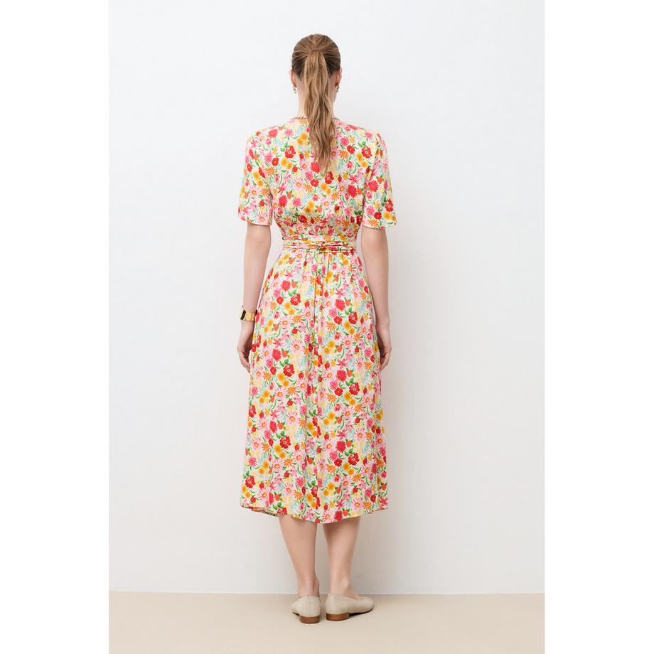 Caroll Robe Midi Imprimée Col V  