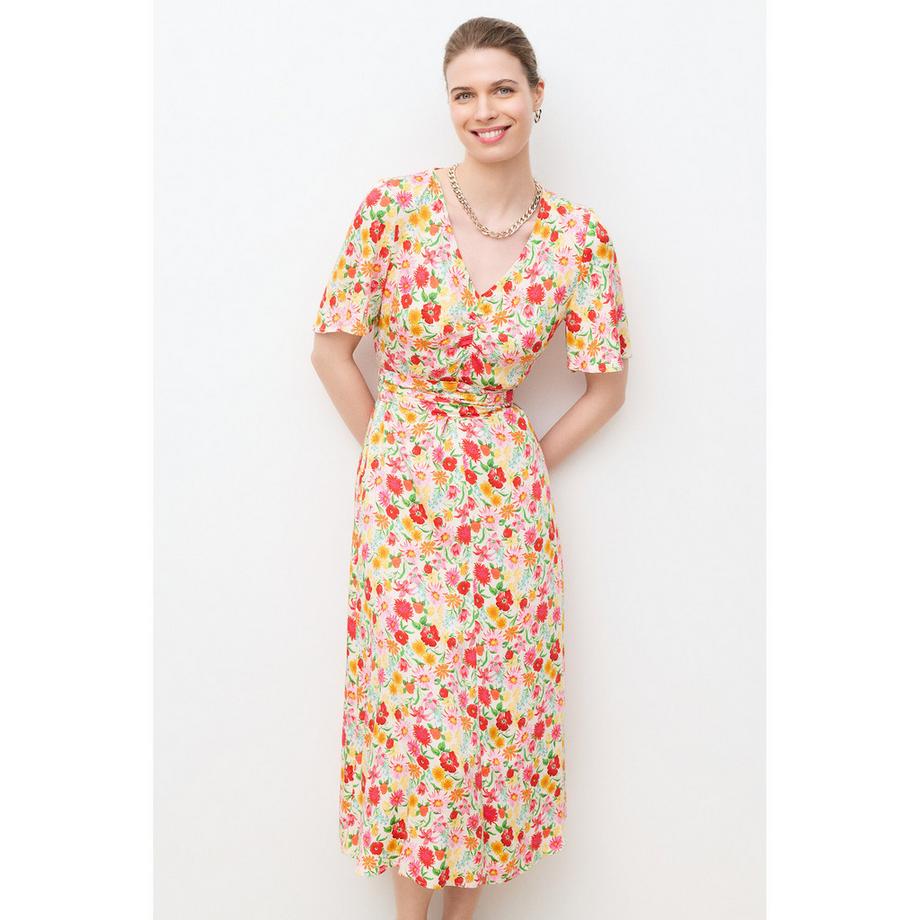 Caroll Robe Midi Imprimée Col V  