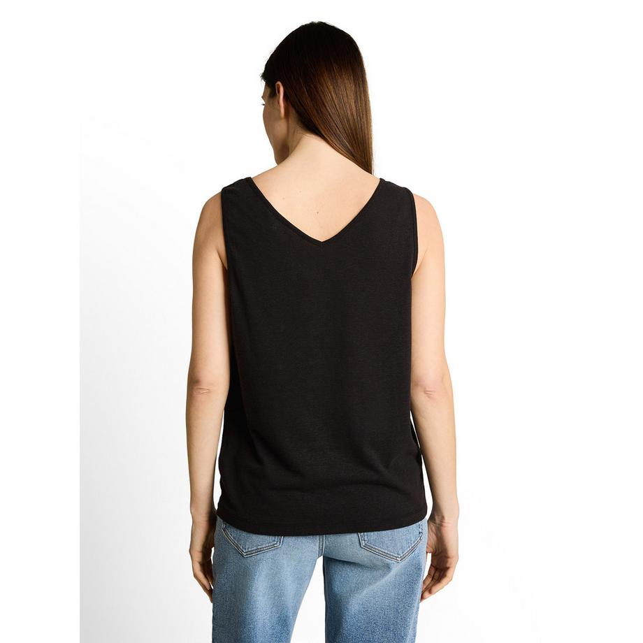 TOM TAILOR T-shirt sans manches à col en V  