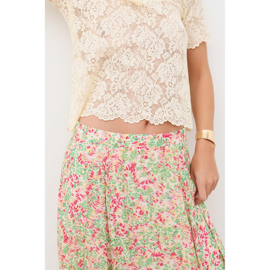 Caroll Gonna Midi con Motivo Floreale  