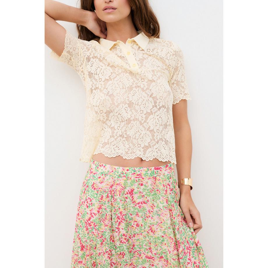 Caroll Gonna Midi con Motivo Floreale  