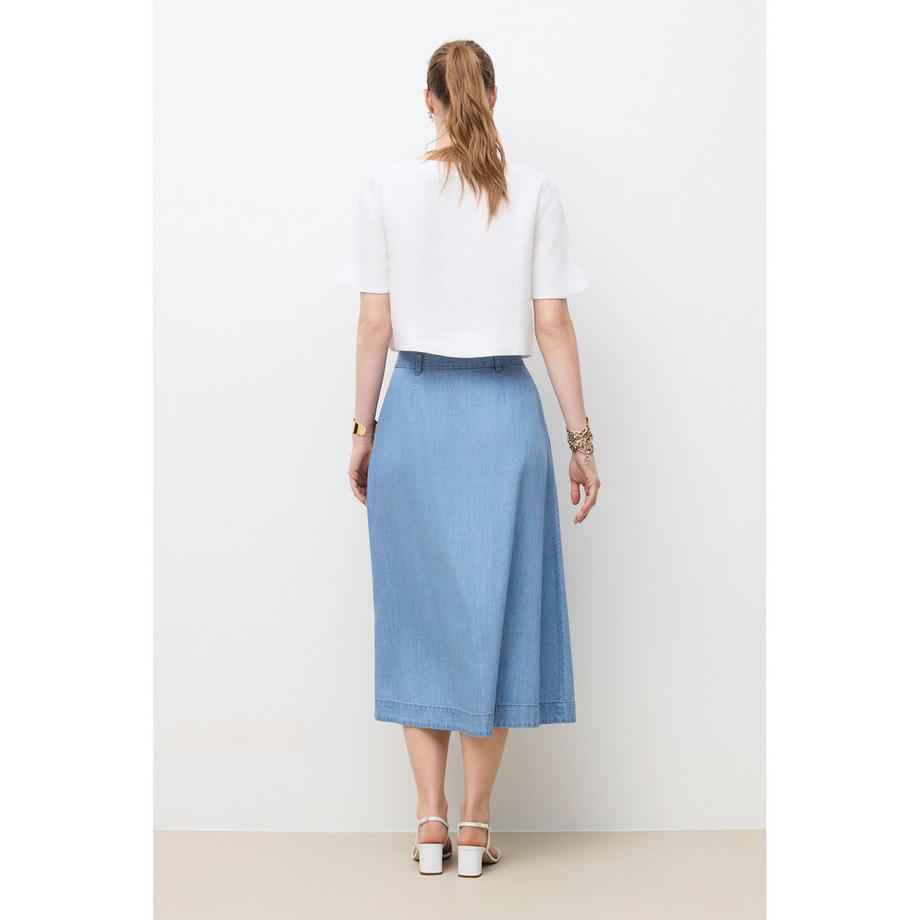 Caroll Midi Rock mit Knopfleiste  