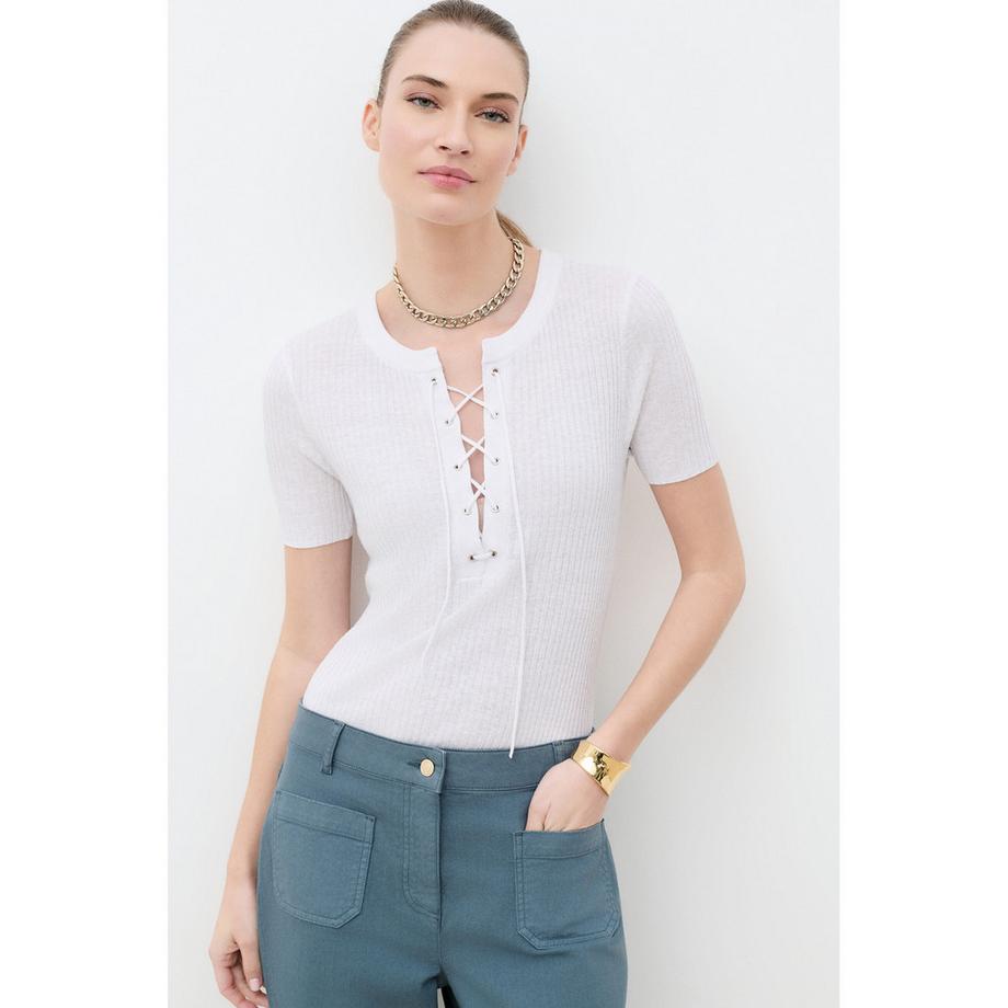 Pullover, V-Neck, kurzarm