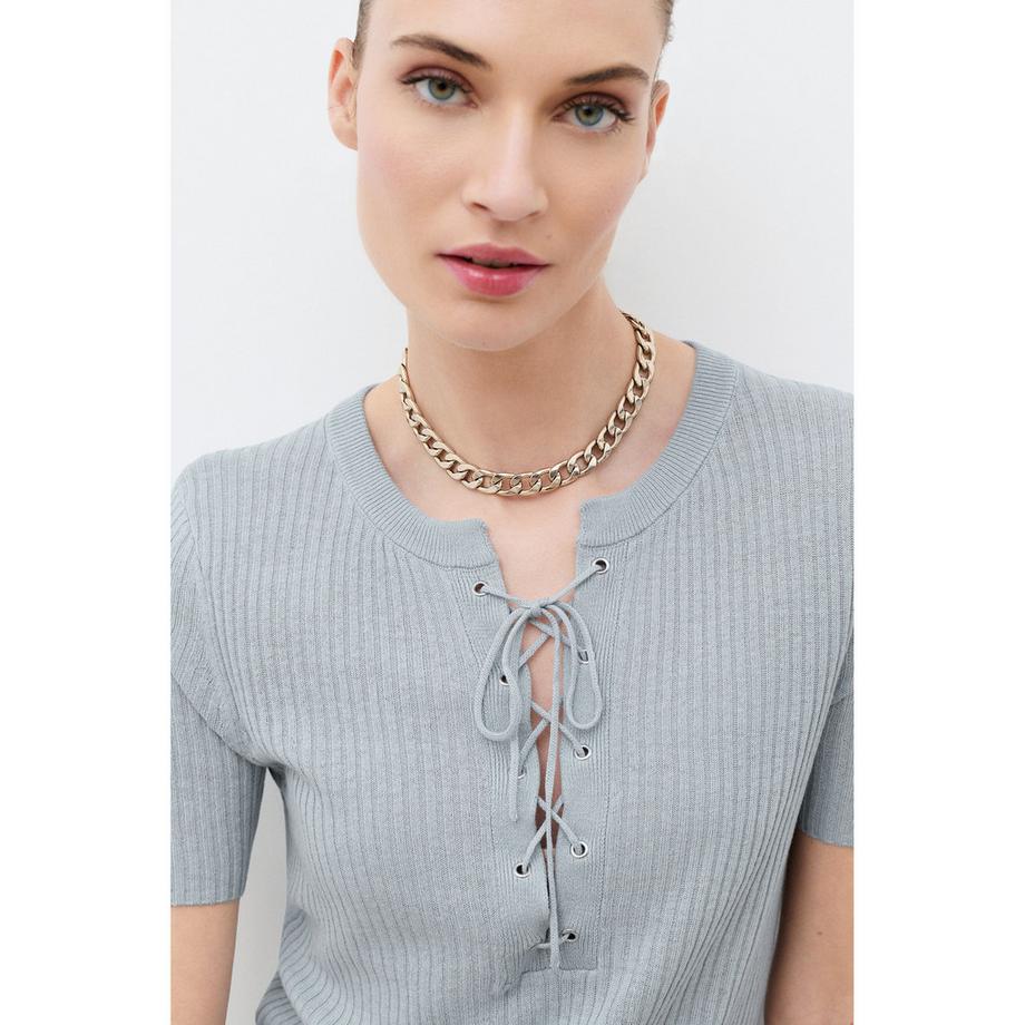 Caroll Kurzarm Pullover V-Ausschnitt  