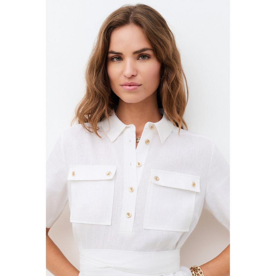 Caroll Robe Chemise avec Ceinture  